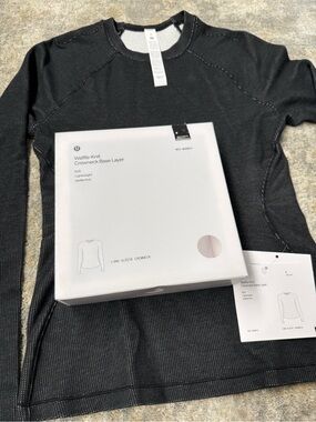 lululemon athletica Waffle-Knit Crewneck Base Layer Long Sleeve Women’s M NWT